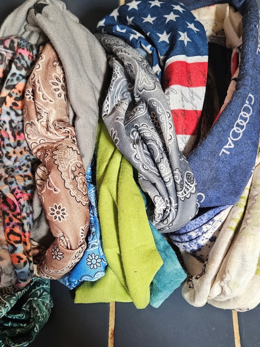 Lot of 16 Headbands & Gaiter Bands Boho Athletic Festival Mixed Bundle
